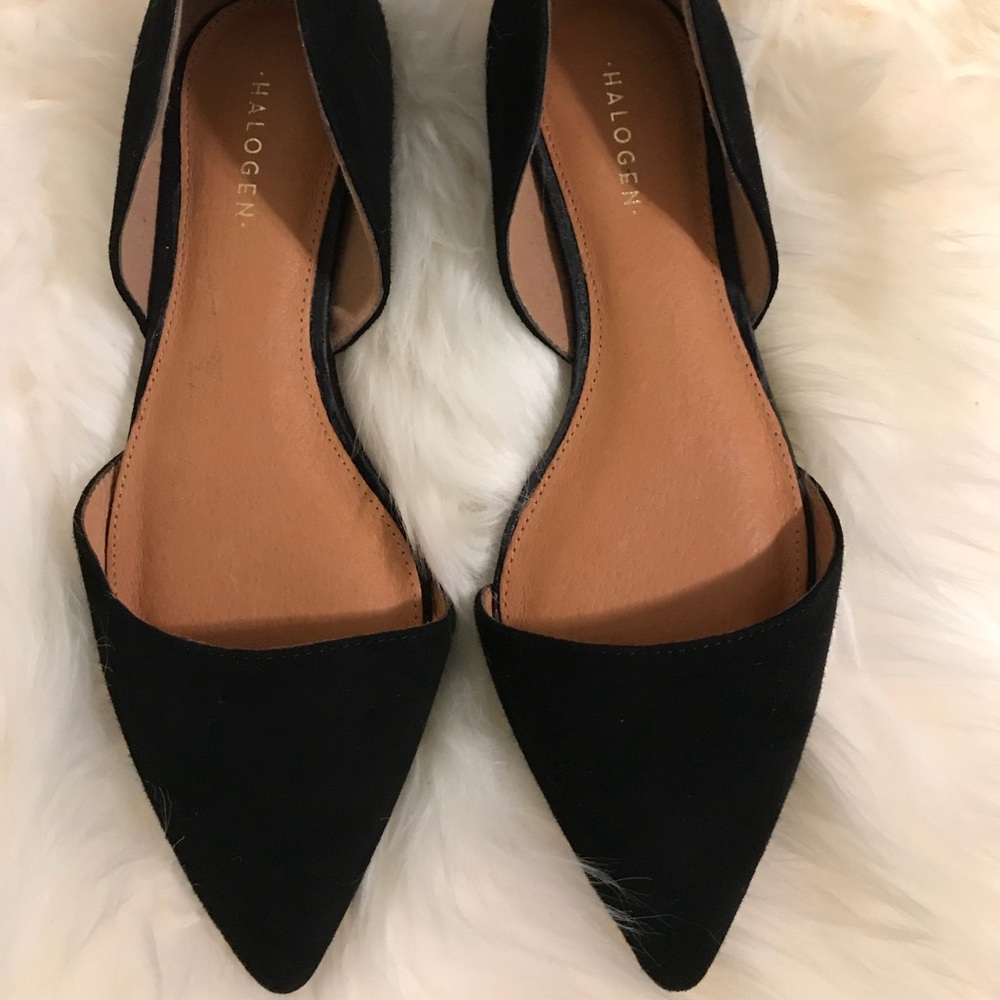 Kids/ girls Halogen Black Suede Flats